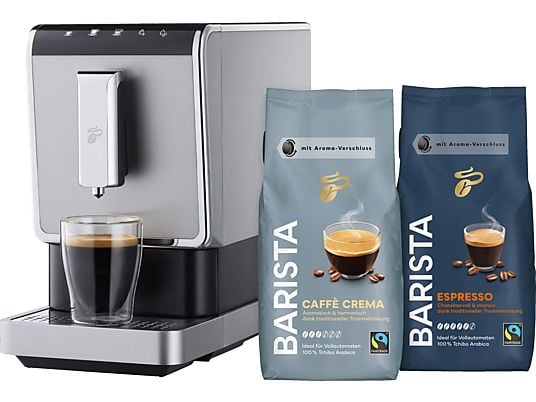 TCHIBO 504964 Esperto Caffè inkl. 2kg BARISTA Kaffeebohnen Kaffeevollautomat Silber