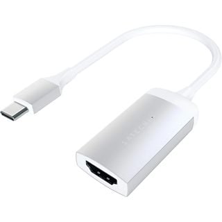 SATECHI ST-TC4KHAS - Adattatore da USB-C a HDMI 4K (Argento/Bianco)