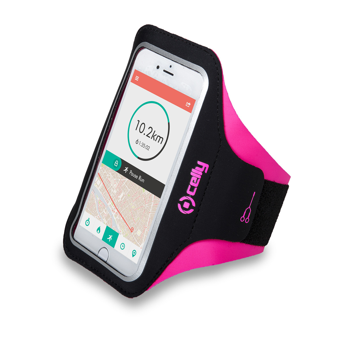 Funda - Celly , Brazalete para Smartphones, Hats 6.2", Rosa