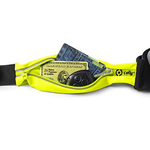 Funda - Celly CELBR901, Cinturón para Smartphones hasta 5", Impermeable, Amarillo