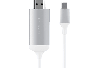 SATECHI ST-CHDMIS - Adapter USB-C zu HDMI 4K (Silber/Weiss)