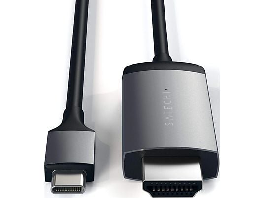 SATECHI ST-CHDMIM - Adaptateur USB-C vers HDMI 4K (Gris/Noir)
