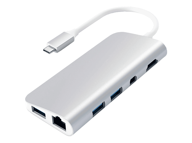 SATECHI ST-TCMM8PAS - Multiport Adapter (Silber/Weiss)