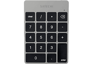 SATECHI Slim wireless rechargeable keypad ST-SALKPM - Clavier numérique (Gris)