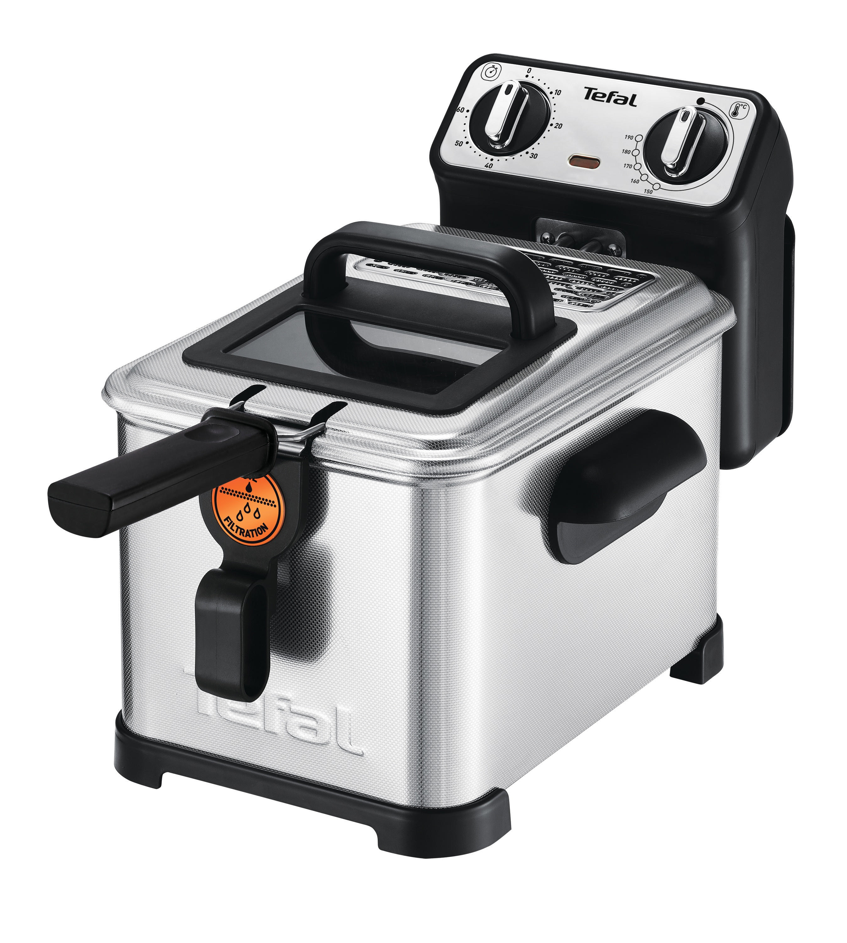 TEFAL FR5101 Filtra Pro Inox & Design Fritteuse 2300 Watt Edelstahl/Schwarz