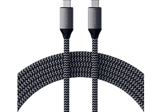 SATECHI TCC2M - Ladekabel USB-C zu USB-C (Grau/Schwarz)