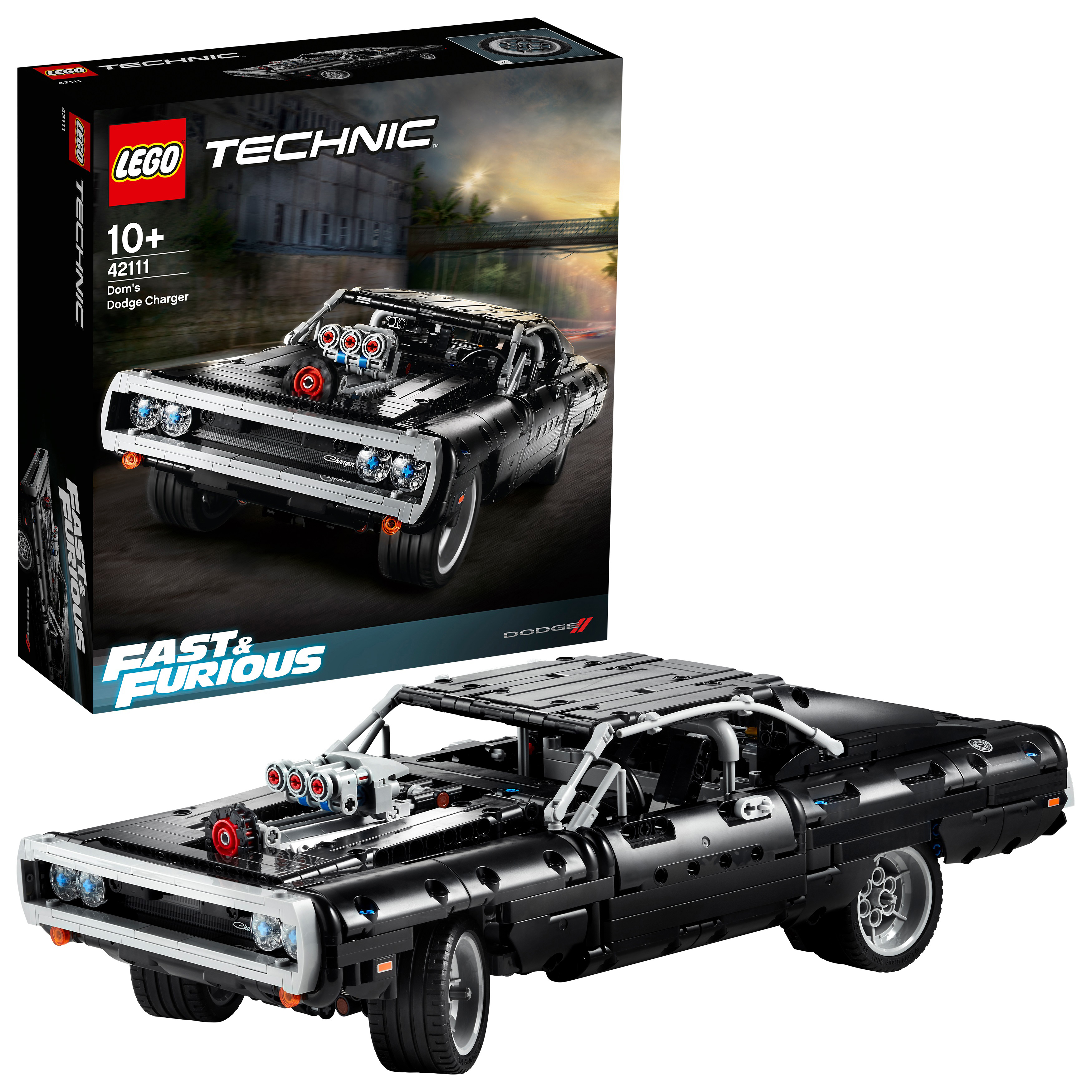 LEGO 42111 Dom's Dodge Charger Bausatz, Mehrfarbig