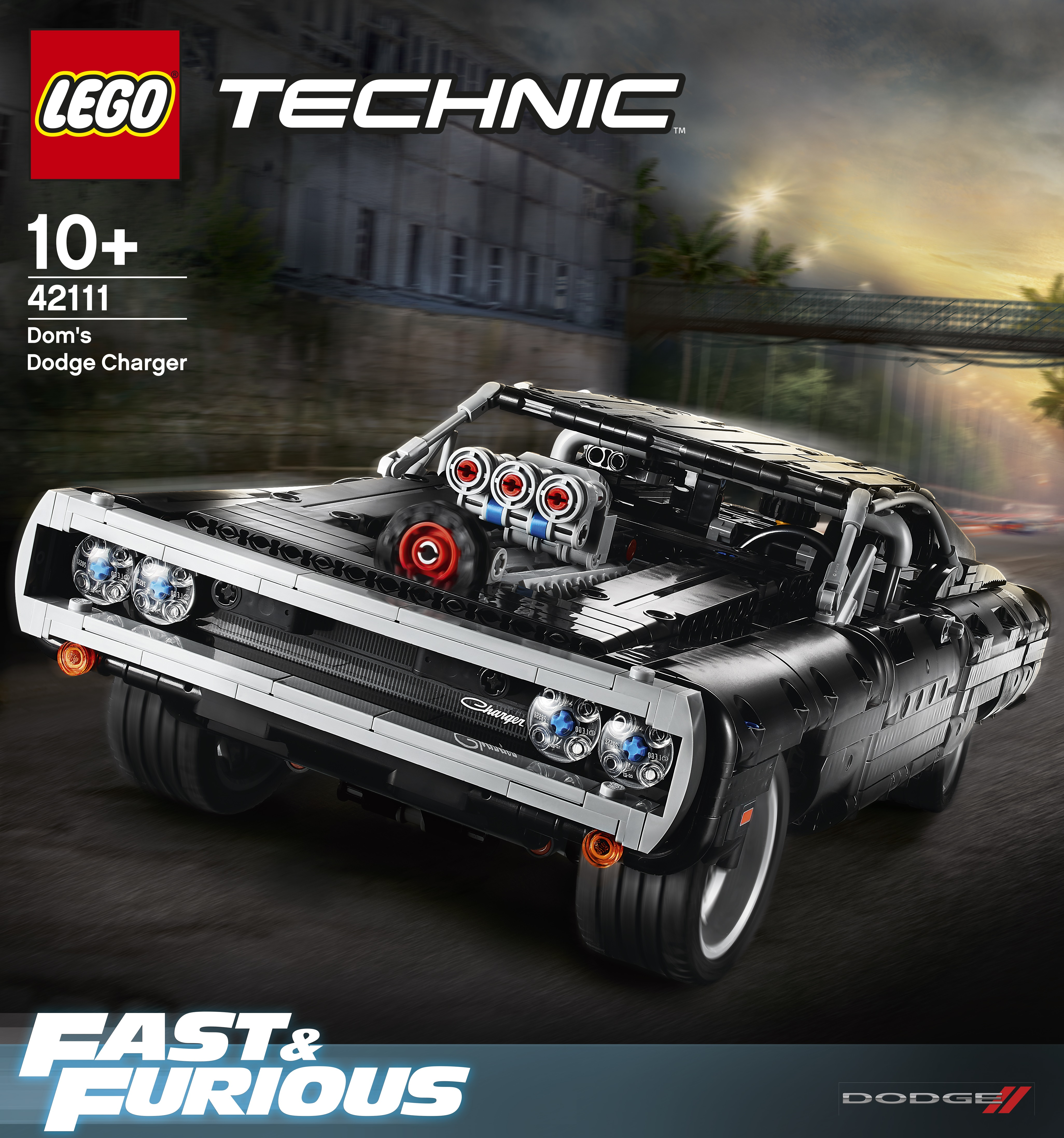 LEGO 42111 Dom's Dodge Charger Bausatz, Mehrfarbig