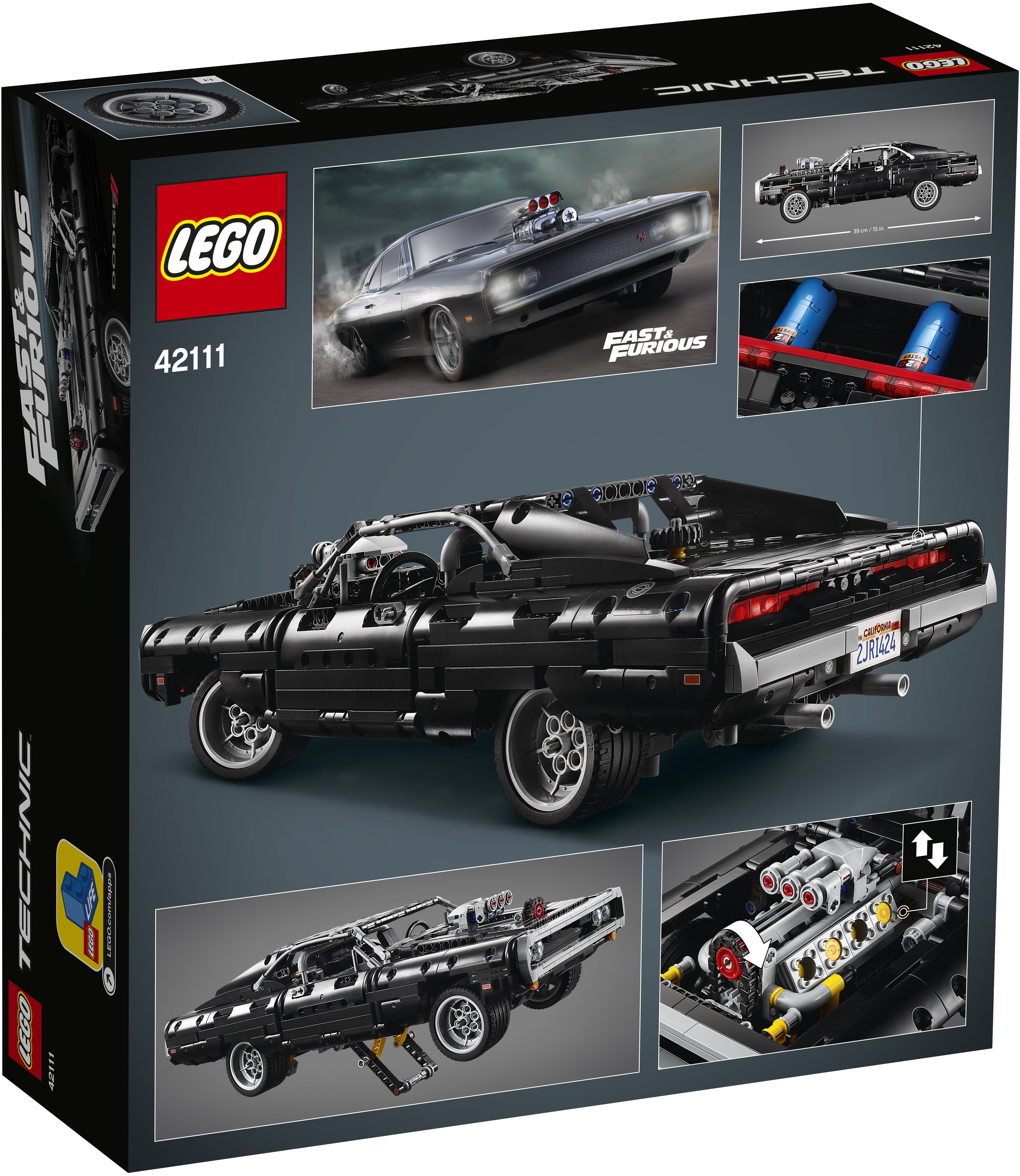 LEGO 42111 Dom's Dodge Charger Bausatz, Mehrfarbig