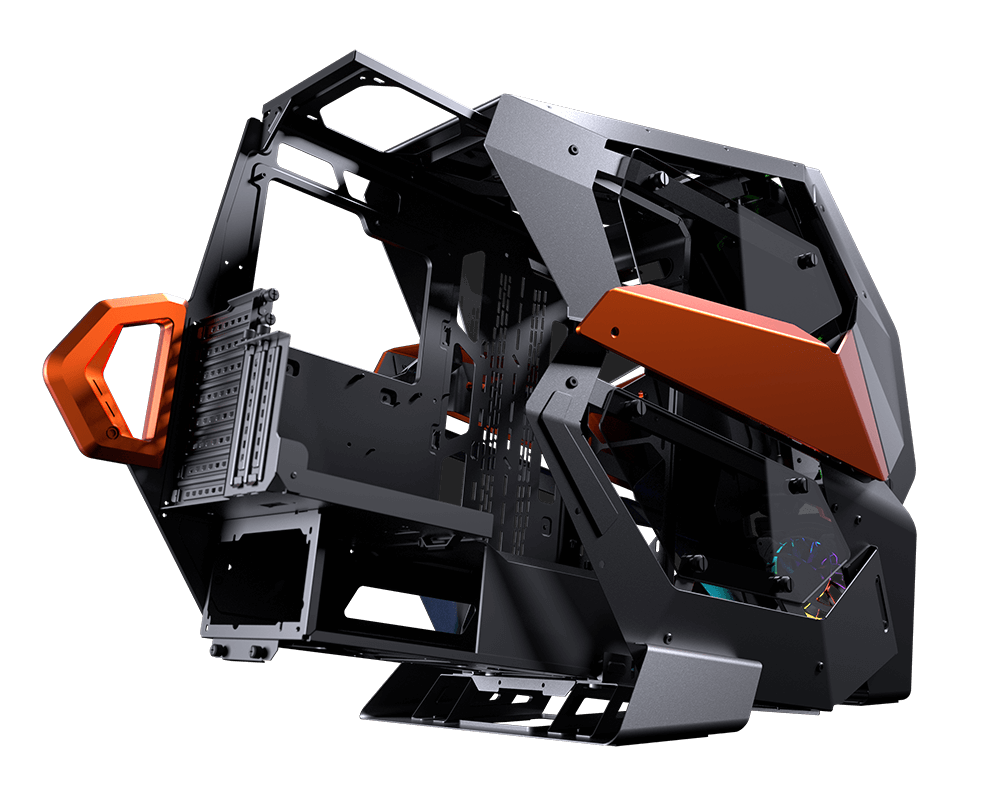 COUGAR CONQUER 2 PC-Gehäuse, schwarz/ orange