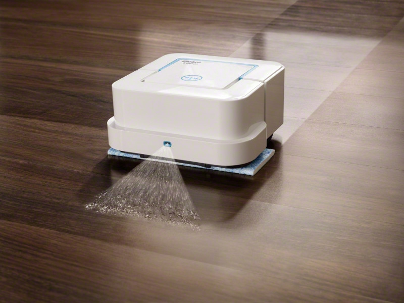 Robot friegasuelos - iRobot Braava jet 240, pulverizador de chorro a presión, friega y pasa la mopa
