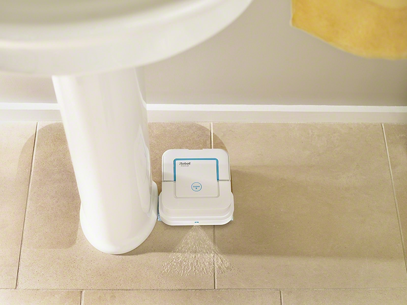 Robot friegasuelos - iRobot Braava jet 240, pulverizador de chorro a presión, friega y pasa la mopa