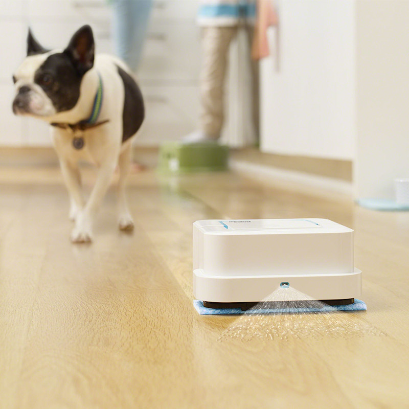Robot friegasuelos - iRobot Braava jet 240, pulverizador de chorro a presión, friega y pasa la mopa