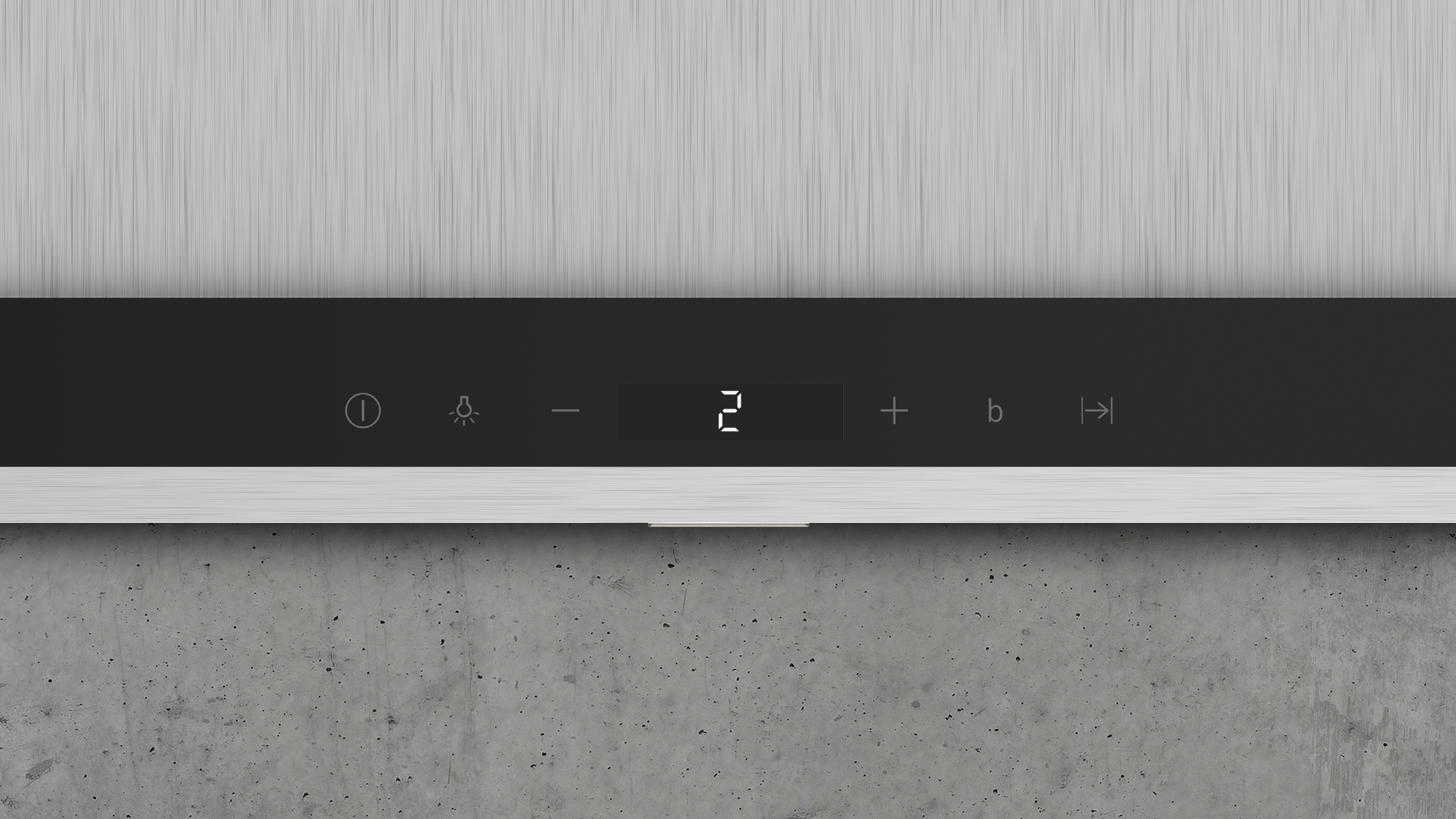 Primer plano de un panel de control con una pantalla que muestra el número 2.