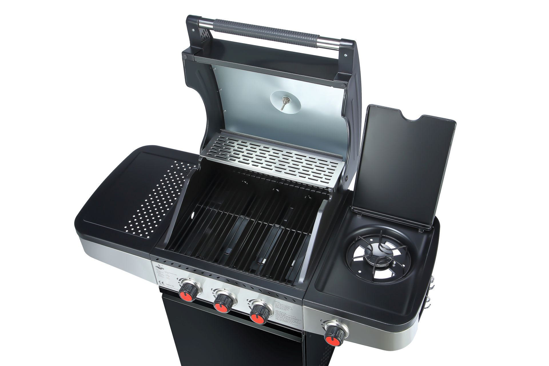 EL FUEGO AY 0591 Houston 3+1 Gasgrill, Schwarz (11500 Watt)