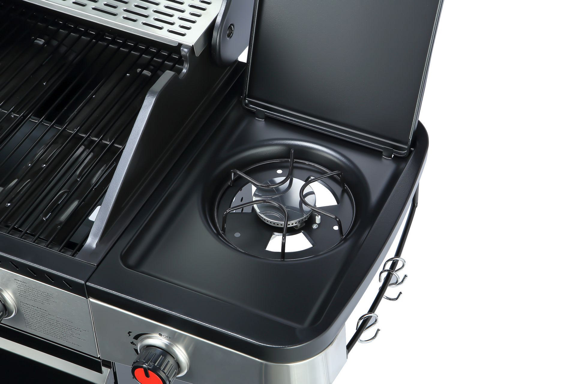 EL FUEGO AY 0591 Houston 3+1 Gasgrill, Schwarz (11500 Watt)