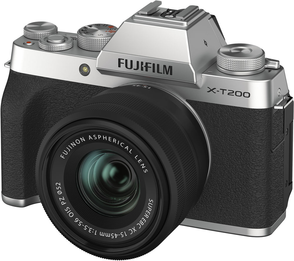 FUJIFILM X-T200 + XC 15-45 mm objektív kit, ezüst