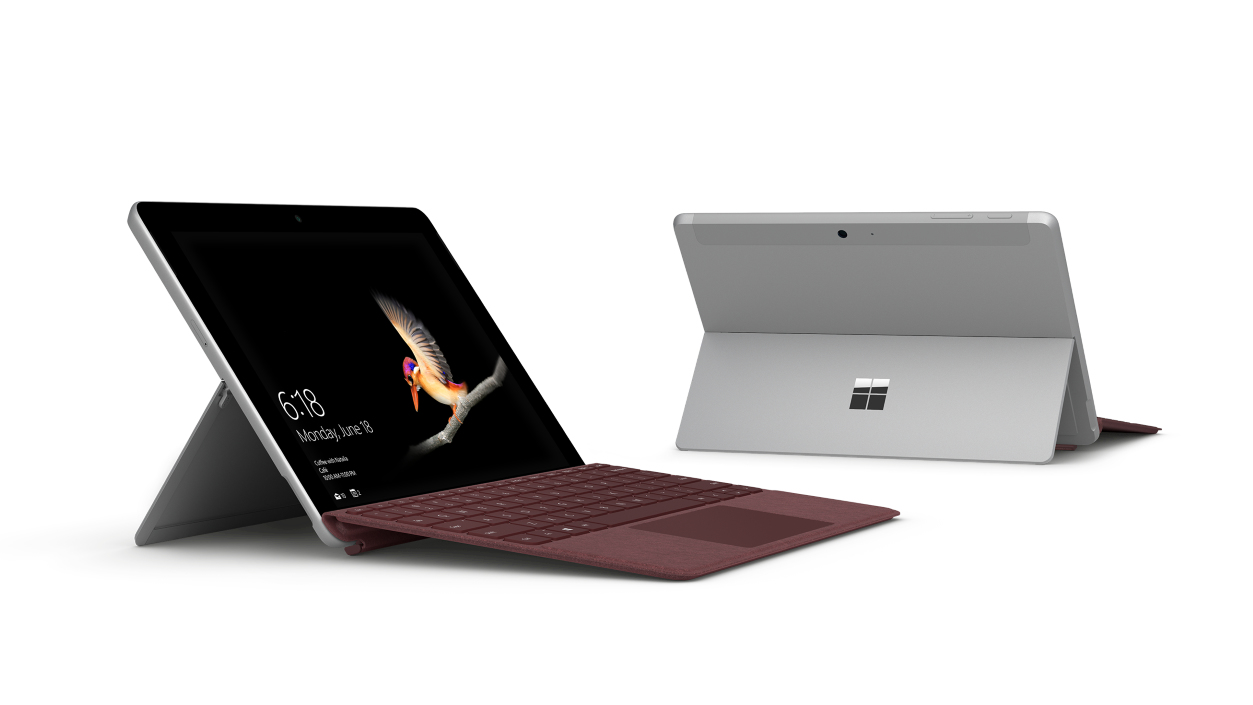 Funda con teclado - Microsoft Type Cover para Surface Go, 10", QWERTY, Burdeos