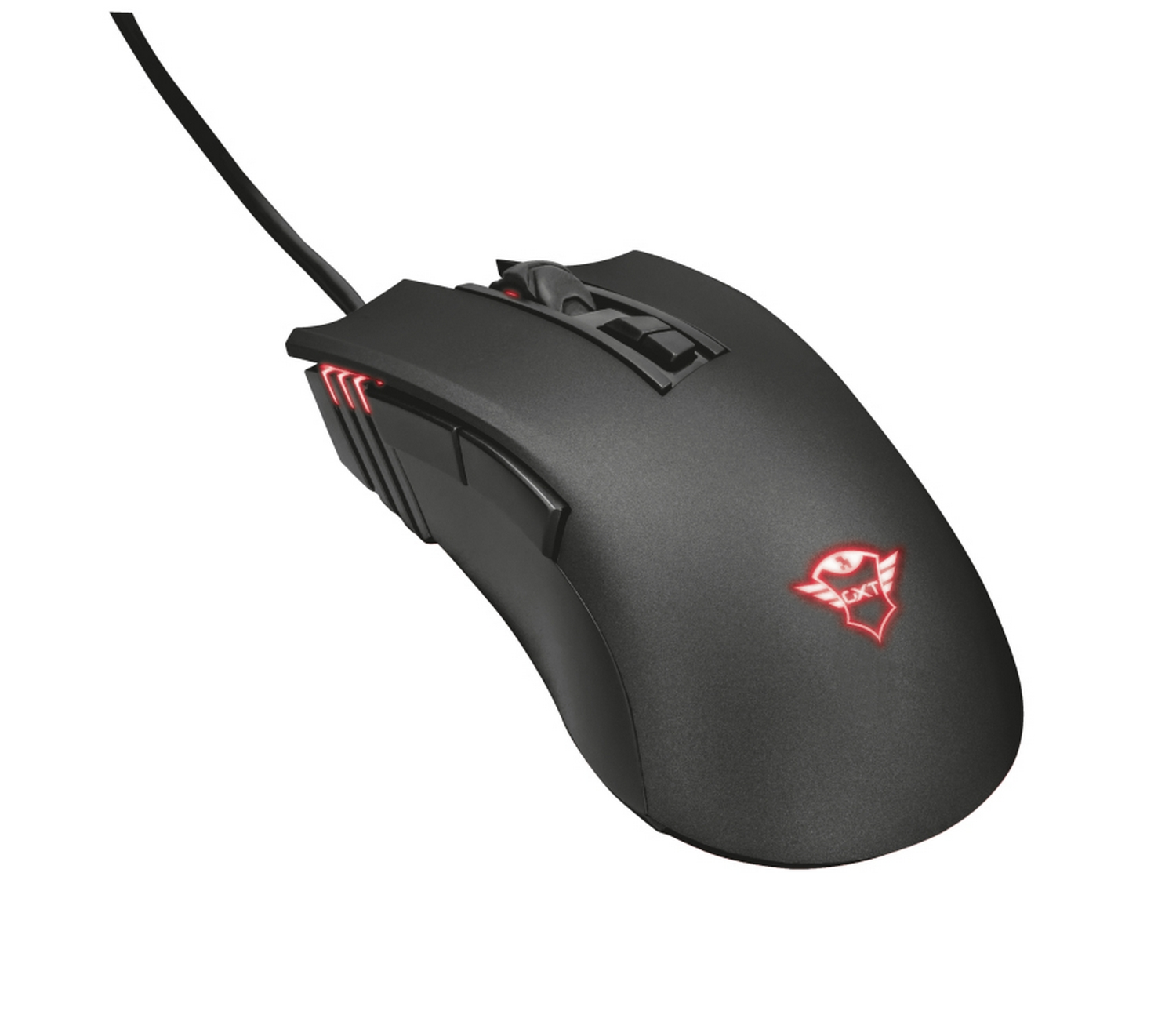 Ratón gaming - Trust GXT 121 Zeebo, Por cable, 3200 ppp, Retroiluminado, Óptico, Negro
