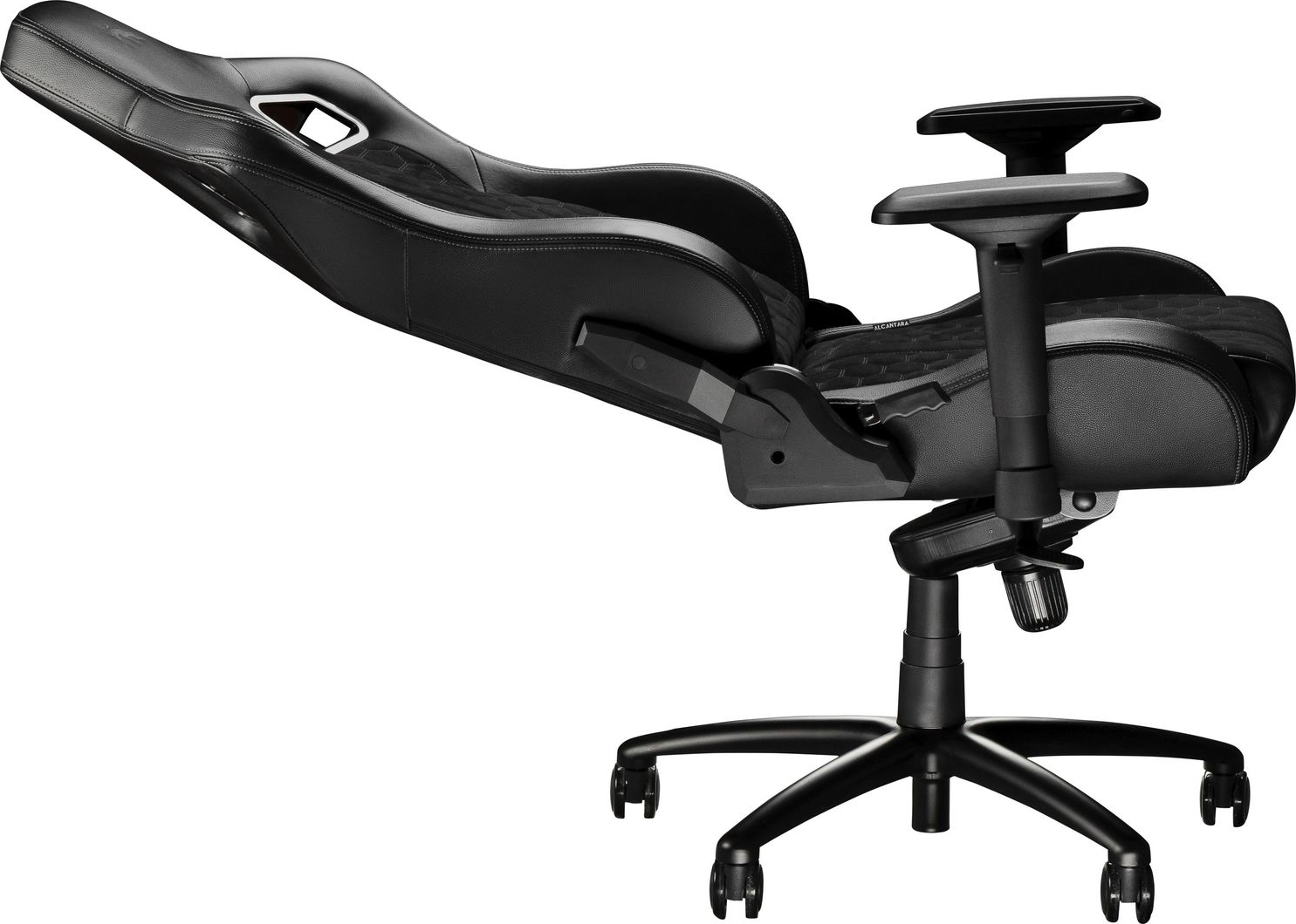 JOULEPERFORMANCE Stealth Alcantara/Echtleder Gaming Sessel, Schwarz