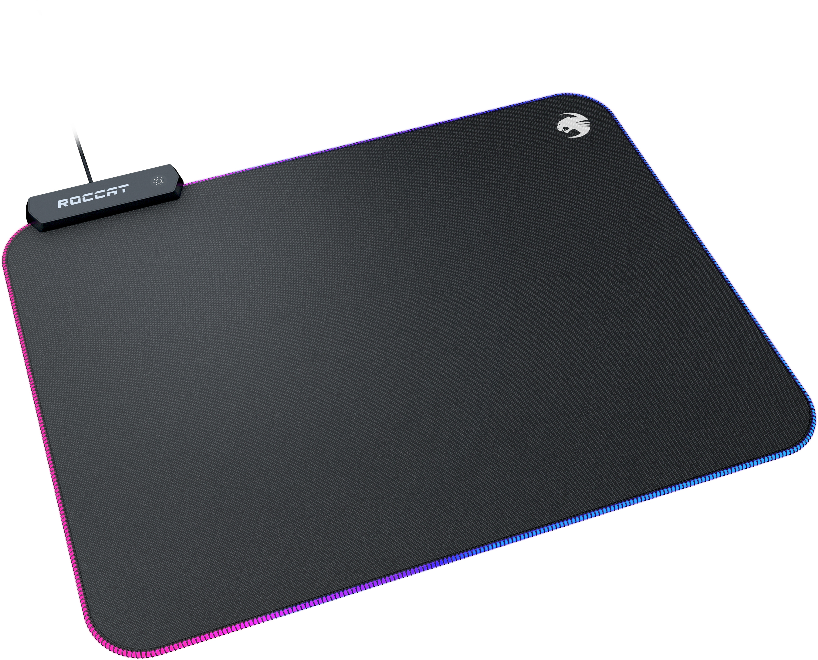 Un smartphone avec un fond abstrait coloré sur son écran, avec un cadre noir.