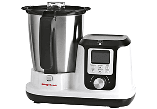 Robot de cocina - Magefesa Magchef White MGF4540, Multifunción, Accesorio Vaporera, 3.30 L, 1200W, Blanco