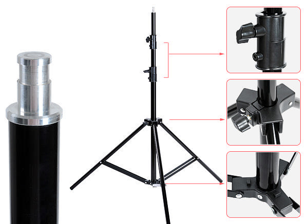 GODOX 303 Dreibein Leuchtenstativ, Schwarz, Höhe offen bis 2600 mm