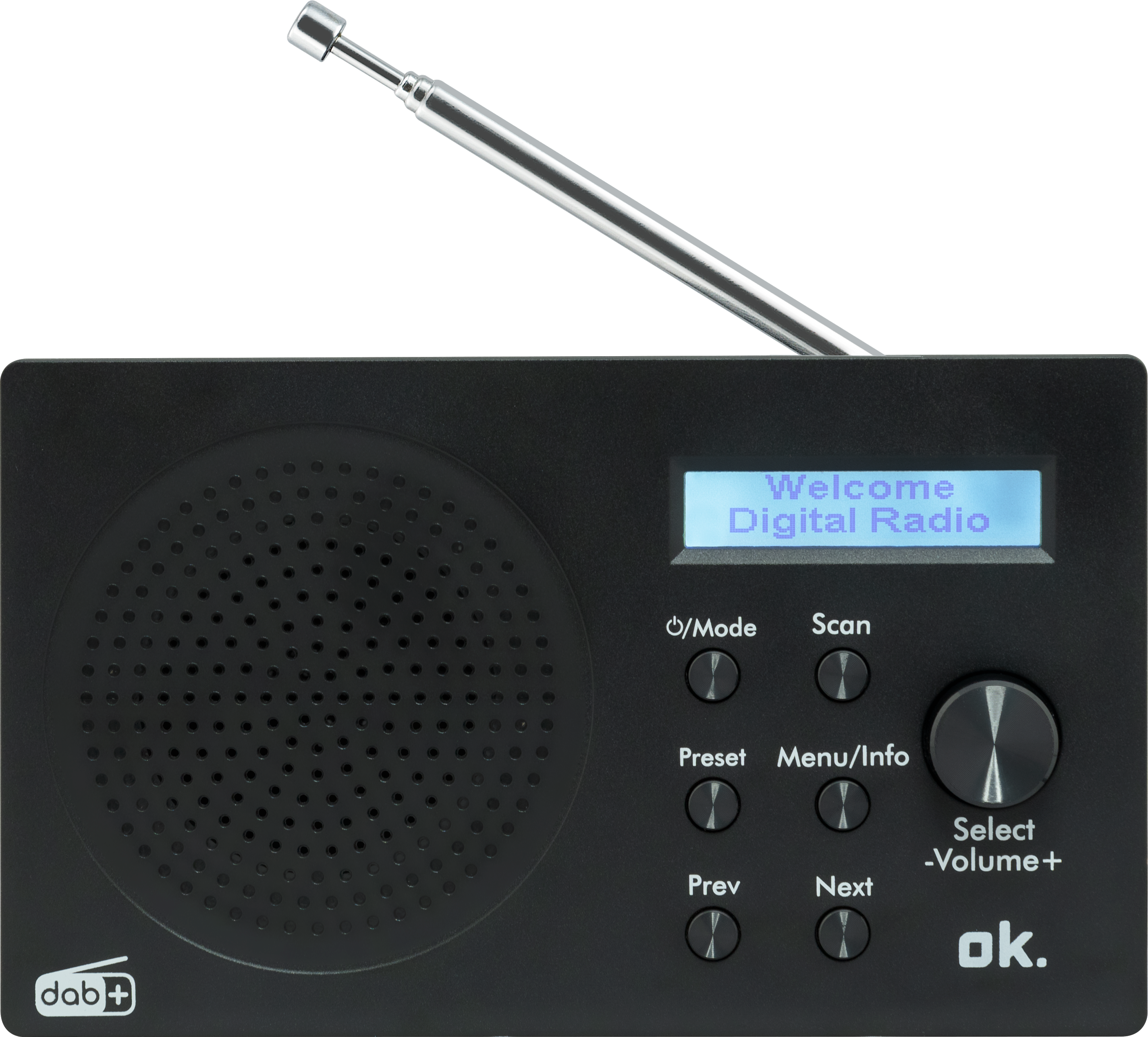 OK. ORD-101-BT-WT rádió, fekete
