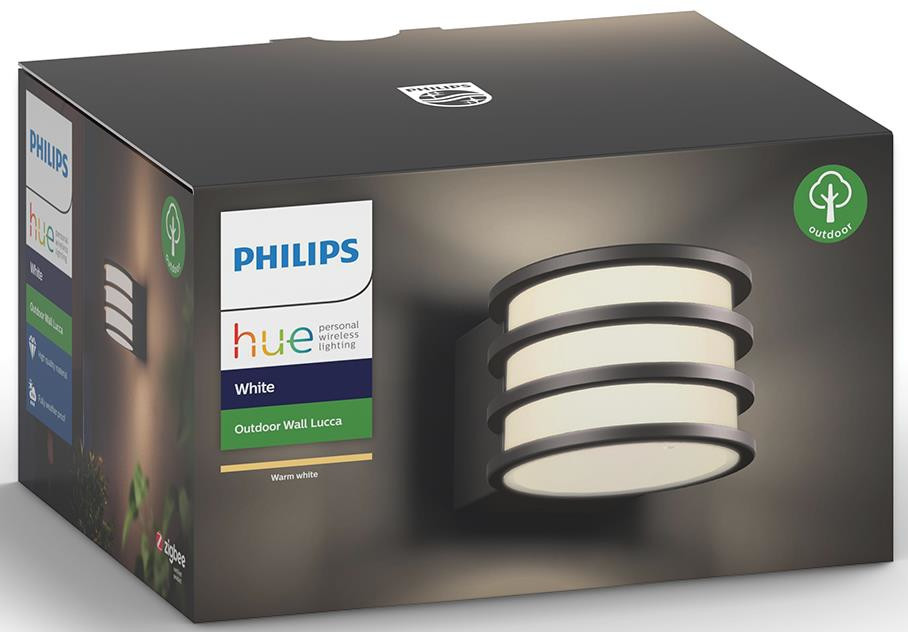 PHILIPS HUE Lampe murale Smart Lucca Blanc chaud Gris (1740193P0)
