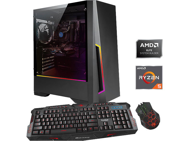 HYRICAN GAMING PC 6515, , 5 1650 HDD GeForce PC GB 16 AMD , , Gaming 4 Prozessor GTX GB Ryzen™ SSD SUPER , mit , Windows 1 TB GB RAM 10, 480