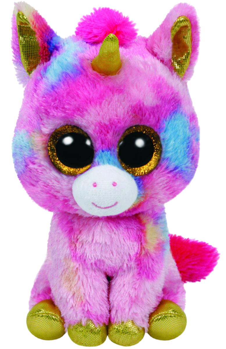 TY Boos Fantasia plüss, sokszínű unikornis, 24 cm (37041)