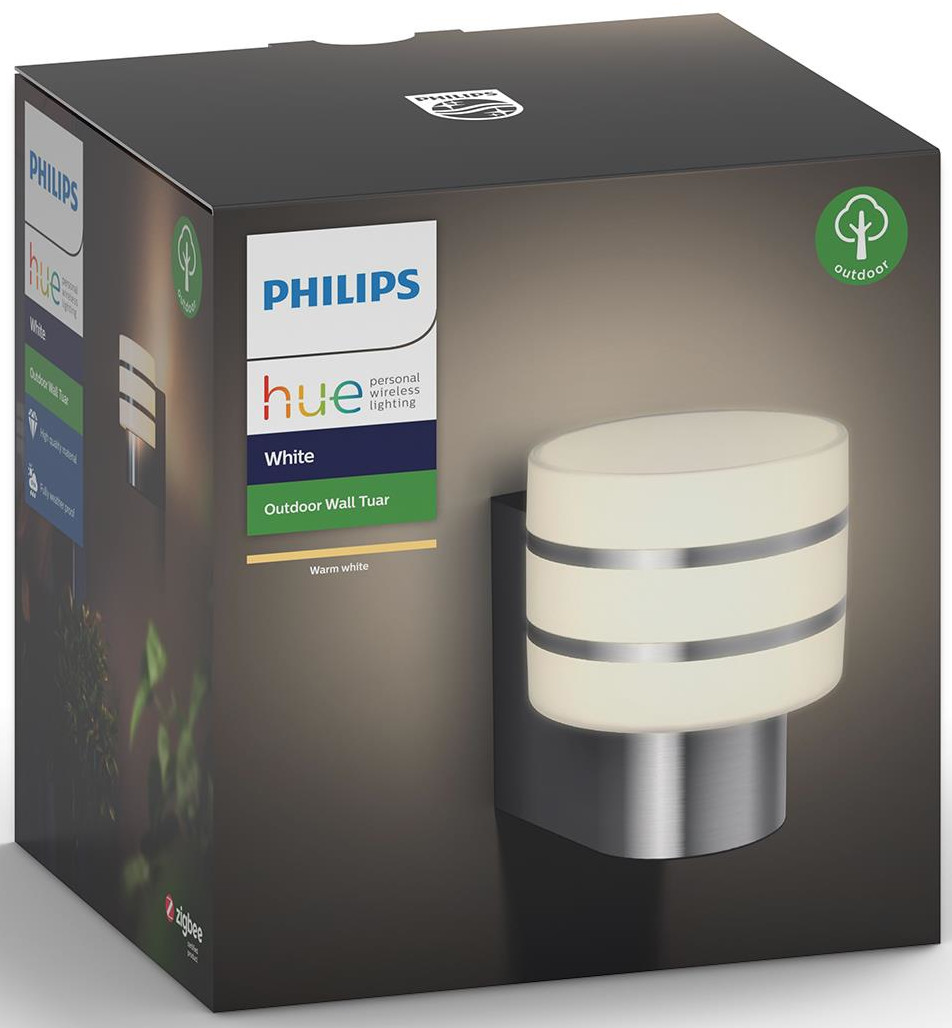 PHILIPS HUE Lampe murale Smart Tuar Blanc chaud Gris (1740447P0)