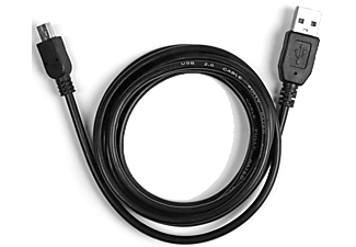 EKON Kabel med Type A hane USB och hane mini-USB 1.8M - Svart