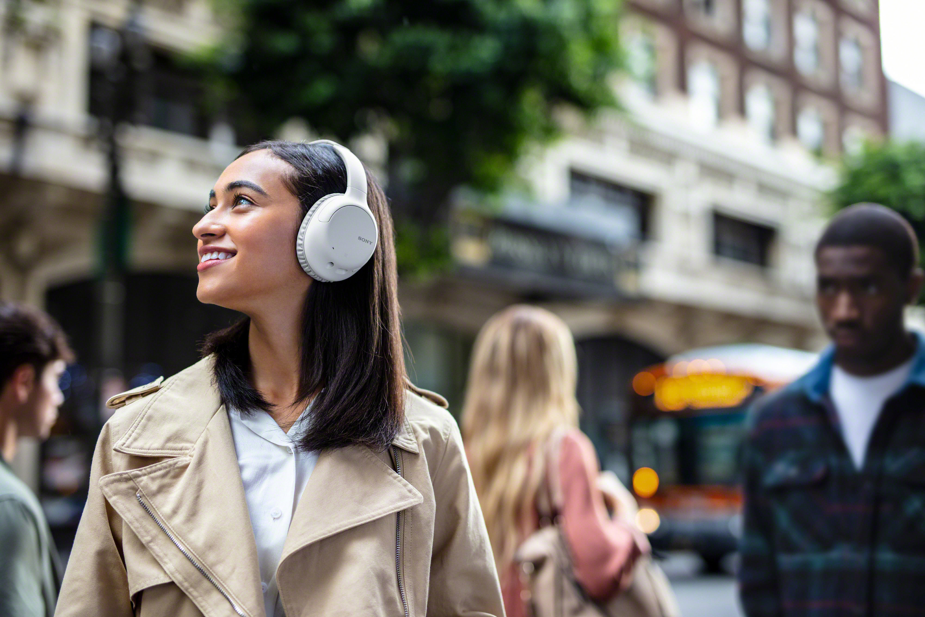 SONY WH-CH710N, Over-ear Kopfhörer Bluetooth Weiß