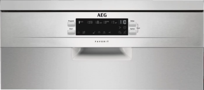 Lavavajillas - AEG FFB52601ZM, 13 cubiertos, 5 programas, Inox