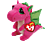 TY Boos Darla plüss, rózsaszín sárkány, 15 cm (37173)
