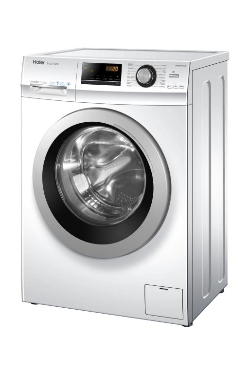 Lavadora carga frontal - Haier Series 636 HW80-BP14636, 8kg, 1400rpm, Inverter, Antibacterias, Blanco