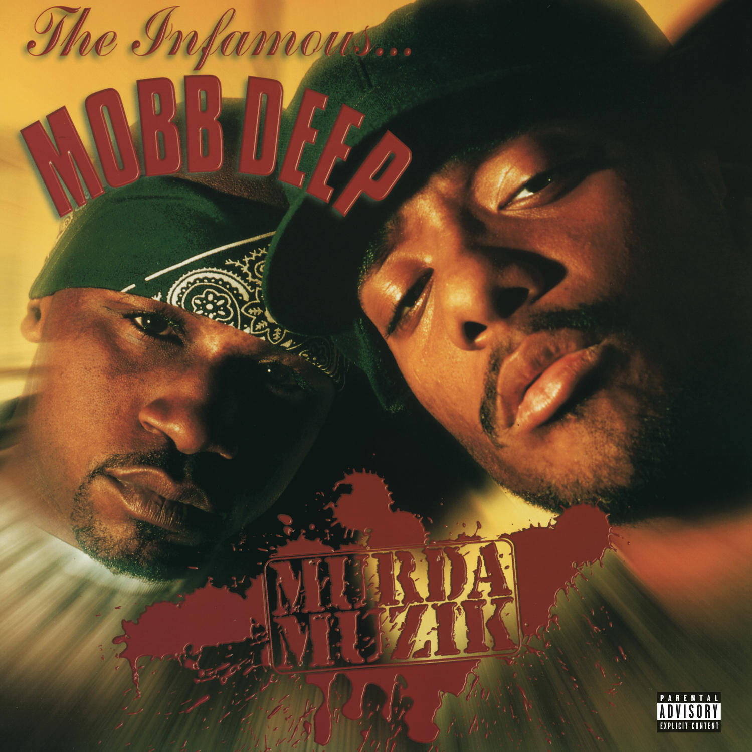 A Mobb Deep album borítója, két férfi a 'Mobb Deep' és a 'Murda Muzik' szöveggel.
