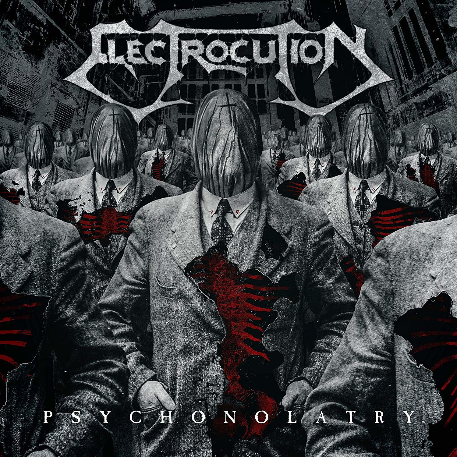 Electrocution - Psychonolatry  (red-silver swirl vinyl)  - (Vinyl)