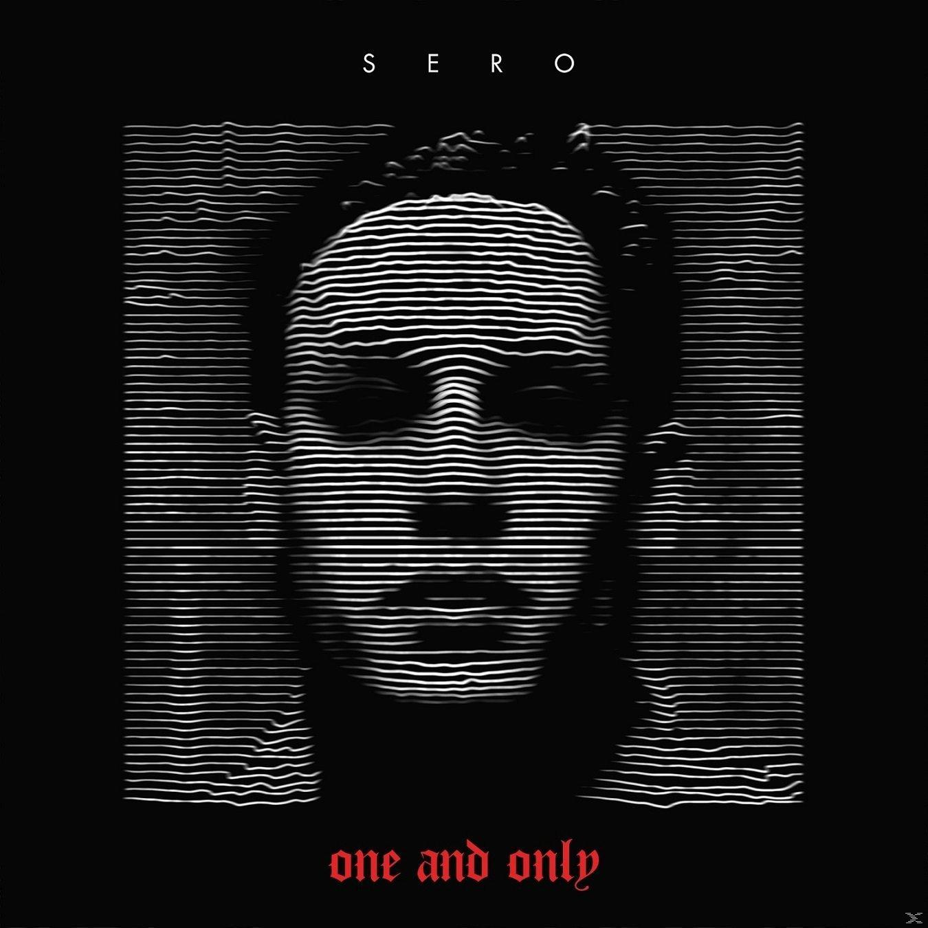 Albumcover mit einem Männergesicht aus weißen Linien auf schwarzem Hintergrund. Der Text "one and only".