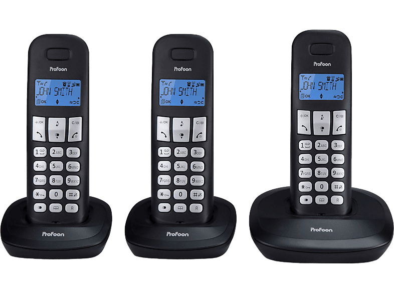 Profoon Draadloze Telefoon Pdx-1130 Zwart Triple