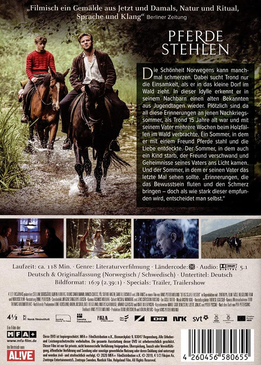DVD-Hülle für "Pferde Stehlen" mit Bildern von Menschen und Pferden.