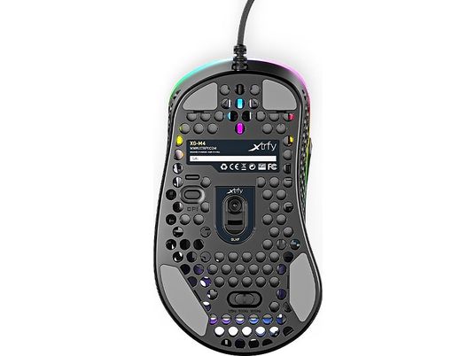 CHERRY M4 RGB - Gaming Mouse, Cablato, Ottica con LED, 16000 cpi, Nero