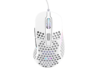 CHERRY M4 RGB - Gaming Maus, Kabelgebunden, Optisch mit Leuchtdioden, 16.000 CPI, Weiss