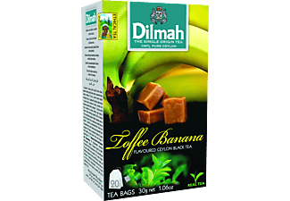 DILMAH Caramel&Banán aromás fekete tea, aromazáró dobozban, 20*1,5g