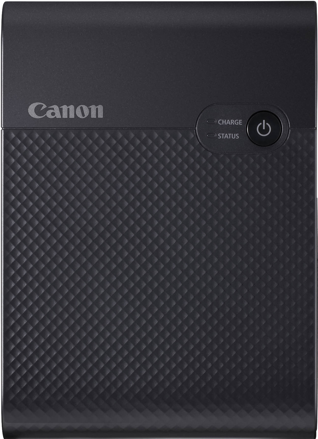 Imprimante Canon noire avec boutons d'alimentation et d'état.
