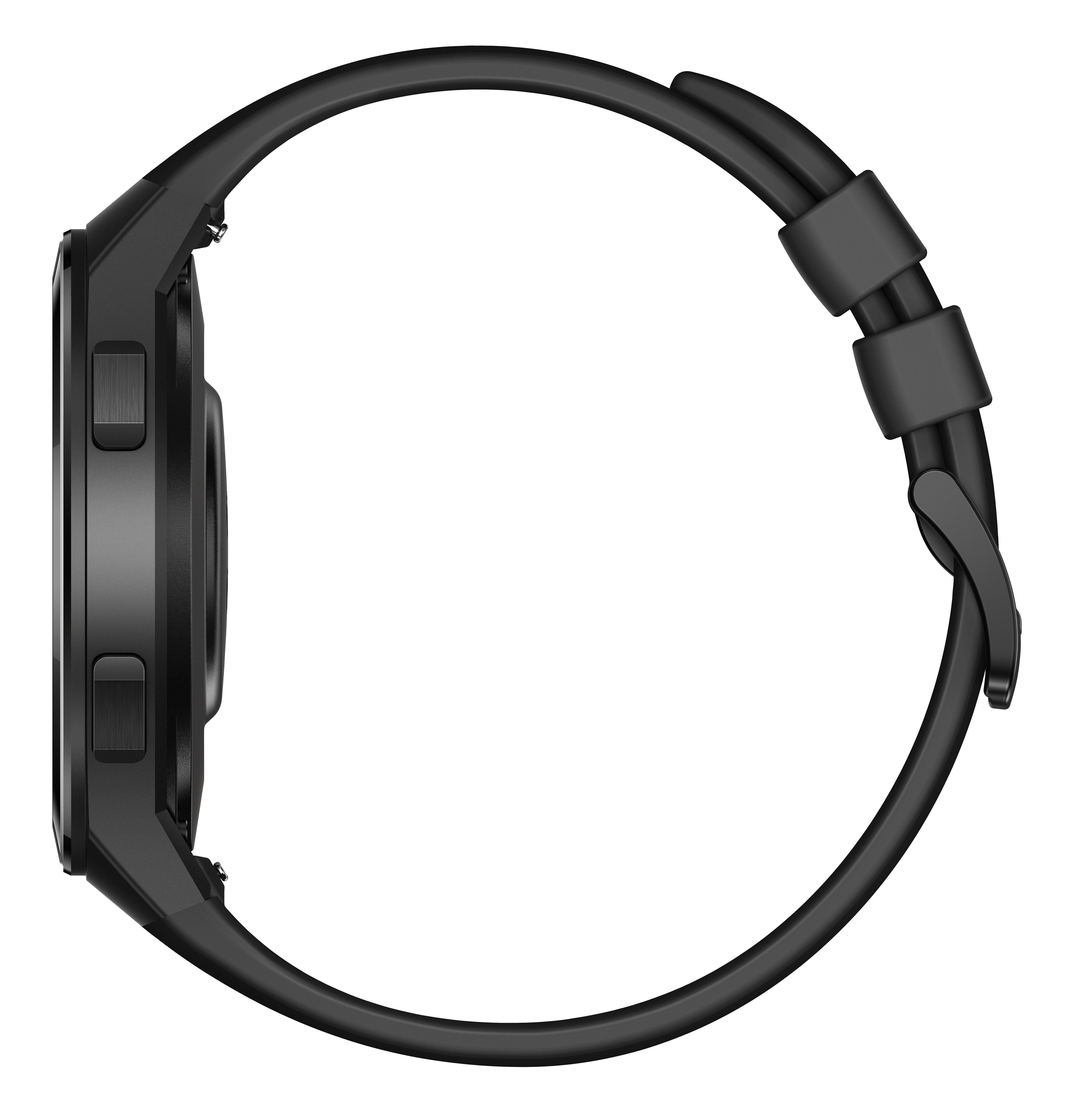 HUAWEI Huawei Watch GT 2e Smartwatch Metall, Kunststoff Fluorelastomer/Thermoplastisches Polyurethan, 140-210 mm, Graphite Black