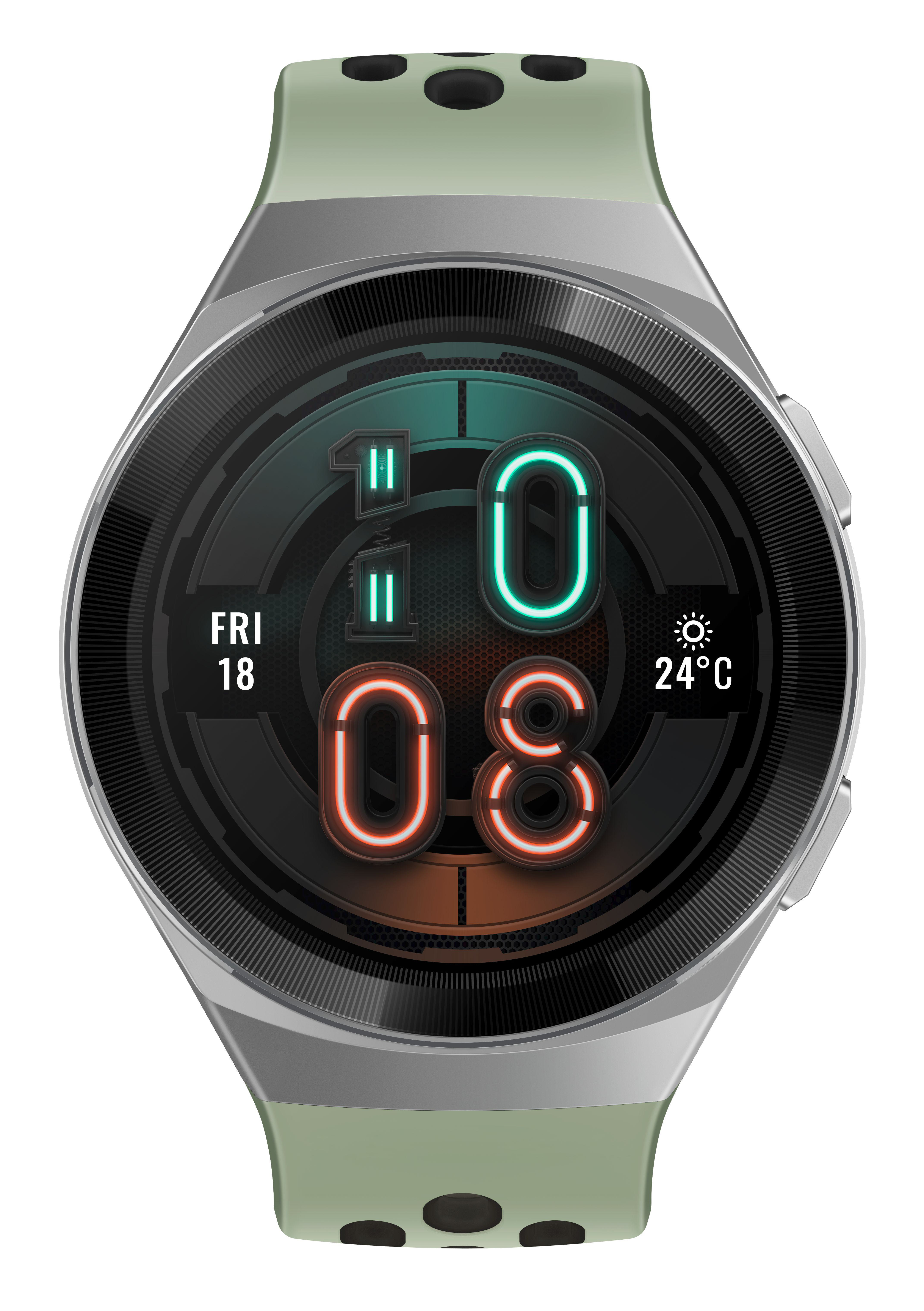 HUAWEI Huawei Watch GT 2e (Hector B19C) Smartwatch Metall, Kunststoff Fluorelastomer/Thermoplastisches Polyurethan, 140-210 mm, Mint Green