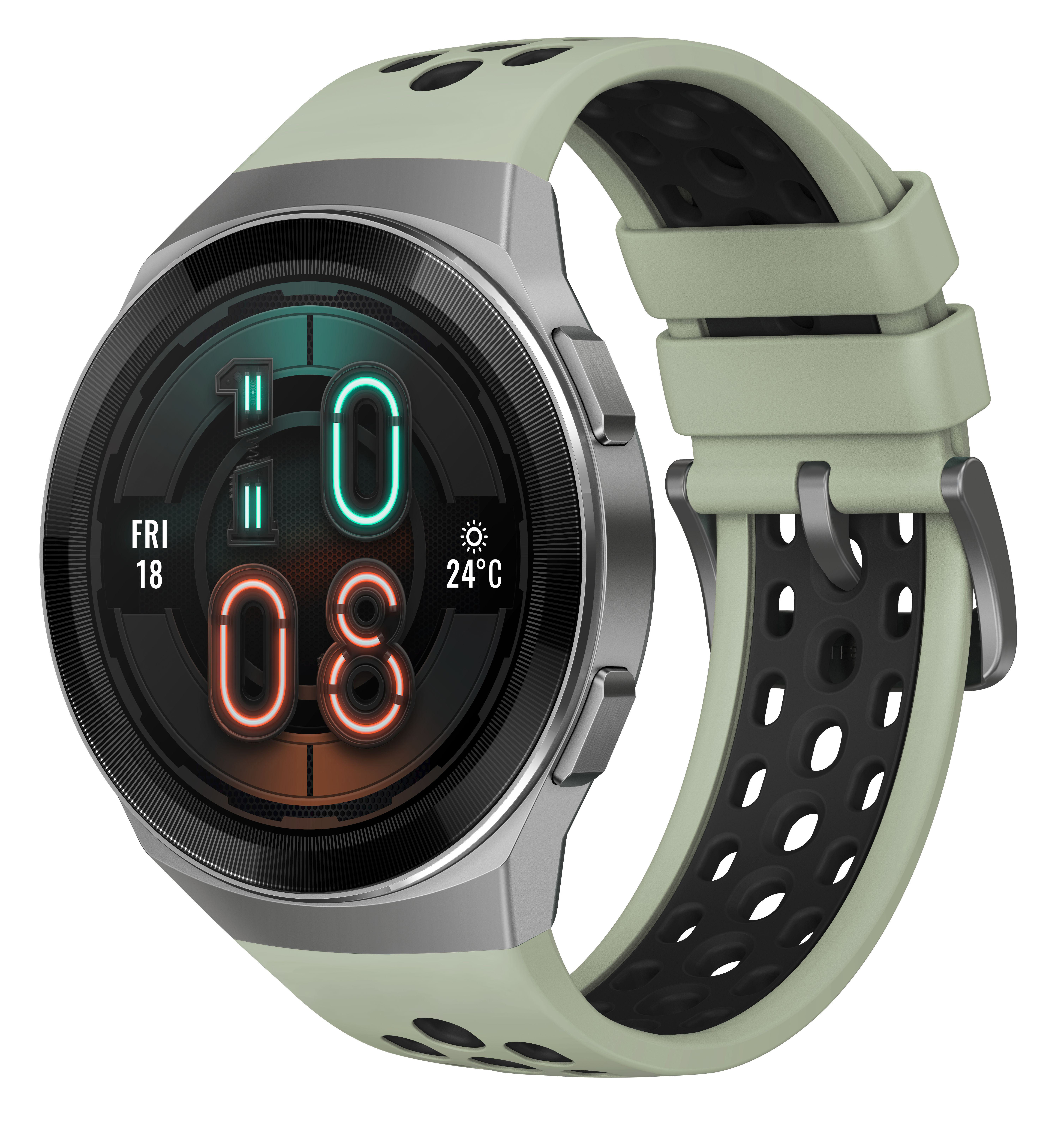 HUAWEI Huawei Watch GT 2e (Hector B19C) Smartwatch Metall, Kunststoff Fluorelastomer/Thermoplastisches Polyurethan, 140-210 mm, Mint Green