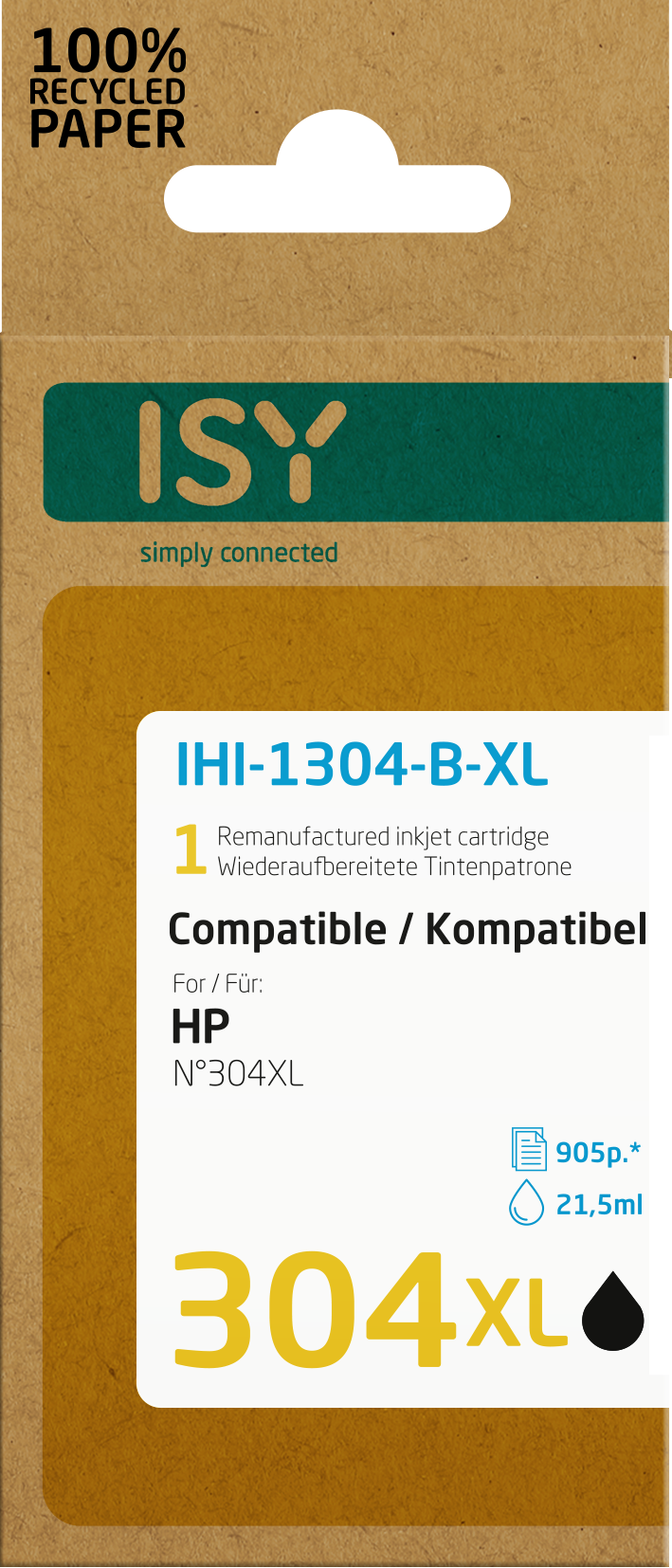 Tintenpatrone Schwarz IHI-1304-B-XL ISY